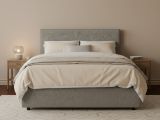 Letto Piazza e Mezza Grigio Cenere Sfoderabile Contenitore, Dimensione Materasso 120x200 cm - Noceto