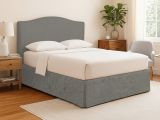Letto Piazza e Mezza Grigio Cenere Sfoderabile Contenitore, Dimensione Materasso 120x200 cm - Pogno