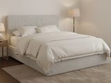 Letto Piazza e Mezza Grigio Chiaro Sfoderabile Contenitore, Dimensione Materasso 120x190 cm - Ciconio