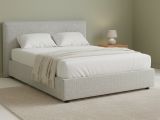 Letto Piazza e Mezza Grigio Chiaro Sfoderabile Contenitore, Dimensione Materasso 120x190 cm - Medolago