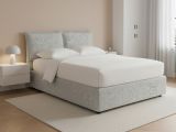 Letto Piazza e Mezza Grigio Chiaro Sfoderabile Contenitore, Dimensione Materasso 120x190 cm - Rabbi