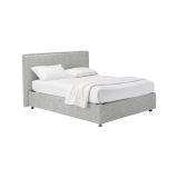 Letto Piazza e Mezza Grigio Chiaro Sfoderabile Contenitore, Dimensione Materasso 120x200 cm - Codevigo