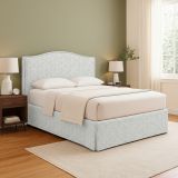 Letto Piazza e Mezza Grigio Chiaro Sfoderabile Contenitore, Dimensione Materasso 120x200 cm - Pogno