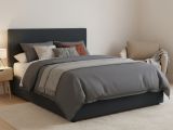 Letto Piazza e Mezza Grigio Scuro Sfoderabile Contenitore, Dimensione Materasso 120x190 cm - Ciconio