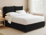 Letto Piazza e Mezza Grigio Scuro Sfoderabile Contenitore, Dimensione Materasso 120x190 cm - Erchie