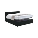 Letto Piazza e Mezza Grigio Scuro Sfoderabile Contenitore, Dimensione Materasso 120x190 cm - Forli