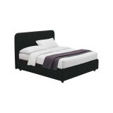Letto Piazza e Mezza Grigio Scuro Sfoderabile Contenitore, Dimensione Materasso 120x190 cm - Rodero