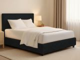 Letto Piazza e Mezza Grigio Scuro Sfoderabile Contenitore, Dimensione Materasso 120x200 cm - Codevigo