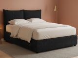 Letto Piazza e Mezza Grigio Scuro Sfoderabile Contenitore, Dimensione Materasso 120x200 cm - Marmora