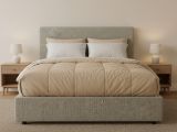 Letto Piazza e Mezza Grigio Sfoderabile Contenitore, Dimensione Materasso 120x190 cm - Ciconio