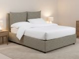 Letto Piazza e Mezza Grigio Sfoderabile Contenitore, Dimensione Materasso 120x190 cm - Erchie