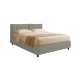 Letto Piazza e Mezza Grigio Sfoderabile Contenitore, Dimensione Materasso 120x190 cm - Forli
