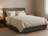 Letto Piazza e Mezza Grigio Tortora Sfoderabile Contenitore, Dimensione Materasso 120x190 cm - Ciconio