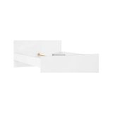 Letto piazza e mezza Gustava, 146x197 h80 cm, Bianco