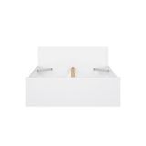 Letto piazza e mezza Gustava, 146x197 h80 cm, Bianco