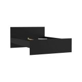Letto piazza e mezza Gustava, 146x197 h80 cm, Nero