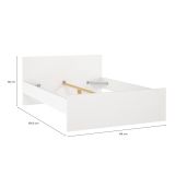 Letto piazza e mezza Gustava, 197x146 h80 cm, Bianco