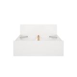 Letto piazza e mezza Gustava, 197x146 h80 cm, Bianco