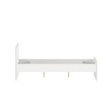 Letto piazza e mezza Gustava, 197x146 h80 cm, Bianco