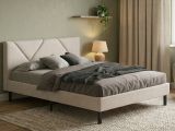 Letto piazza e mezza Hemera, 120x190 cm, Beige