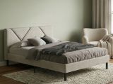 Letto piazza e mezza Hemera, 120x190 cm, Tortora