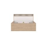 Letto piazza e mezza Jean, 206x150 h97 cm, Rovere e Bianco