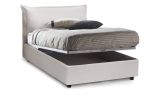 Letto piazza e mezza Latona, adatto per materasso Cm 120x190, Bianco