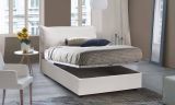 Letto piazza e mezza Latona, adatto per materasso Cm 120x190, Bianco