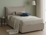 Letto piazza e mezza Latona, adatto per materasso Cm 120x190, Tortora