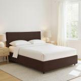 Letto Piazza e Mezza Marrone Sfoderabile Contenitore, Dimensione Materasso 120x200 cm - Silandro