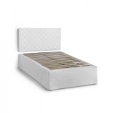 Letto piazza e mezza Opale, Cm 120x190, Bianco