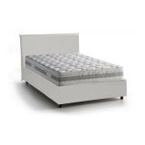Letto piazza e mezza Re, con materasso Cm 120x200 incluso, Bianco