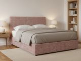 Letto Piazza e Mezza Rosa Antico Sfoderabile Contenitore, Dimensione Materasso 120x190 cm - Ciconio