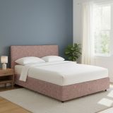 Letto Piazza e Mezza Rosa Antico Sfoderabile Contenitore, Dimensione Materasso 120x190 cm - Cirie