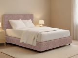 Letto Piazza e Mezza Rosa Antico Sfoderabile Contenitore, Dimensione Materasso 120x190 cm - Medolago