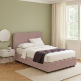 Letto Piazza e Mezza Rosa Antico Sfoderabile Contenitore, Dimensione Materasso 120x190 cm - Rodero