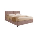 Letto Piazza e Mezza Rosa Antico Sfoderabile Contenitore, Dimensione Materasso 120x200 cm - Concesio