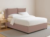 Letto Piazza e Mezza Rosa Antico Sfoderabile Contenitore, Dimensione Materasso 120x200 cm - Diamante
