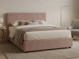 Letto Piazza e Mezza Rosa Antico Sfoderabile Contenitore, Dimensione Materasso 120x200 cm - Noceto