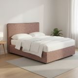 Letto Piazza e Mezza Rosa Antico Sfoderabile Contenitore, Dimensione Materasso 120x200 cm - Silandro