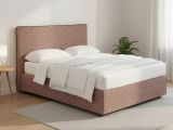 Letto Piazza e Mezza Rosa Antico Sfoderabile Contenitore, Dimensione Materasso 120x200 cm - Silandro