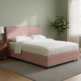 Letto Piazza e Mezza Rosa Sfoderabile Contenitore, Dimensione Materasso 120x190 cm - Cirie
