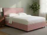 Letto Piazza e Mezza Rosa Sfoderabile Contenitore, Dimensione Materasso 120x190 cm - Cirie