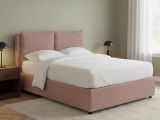 Letto Piazza e Mezza Rosa Sfoderabile Contenitore, Dimensione Materasso 120x190 cm - Erchie
