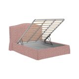 Letto Piazza e Mezza Rosa Sfoderabile Contenitore, Dimensione Materasso 120x190 cm - Lavagna
