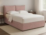 Letto Piazza e Mezza Rosa Sfoderabile Contenitore, Dimensione Materasso 120x190 cm - Rabbi