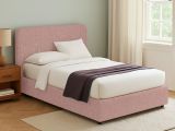 Letto Piazza e Mezza Rosa Sfoderabile Contenitore, Dimensione Materasso 120x190 cm - Rodero