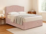 Letto Piazza e Mezza Rosa Sfoderabile Contenitore, Dimensione Materasso 120x200 cm - Pogno