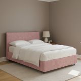 Letto Piazza e Mezza Rosa Sfoderabile Contenitore, Dimensione Materasso 120x200 cm - Silandro