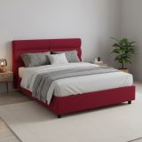 Letto Piazza e Mezza Rosso Materasso Incluso Sfoderabile, Contenitore Made in Italy - Brinzio